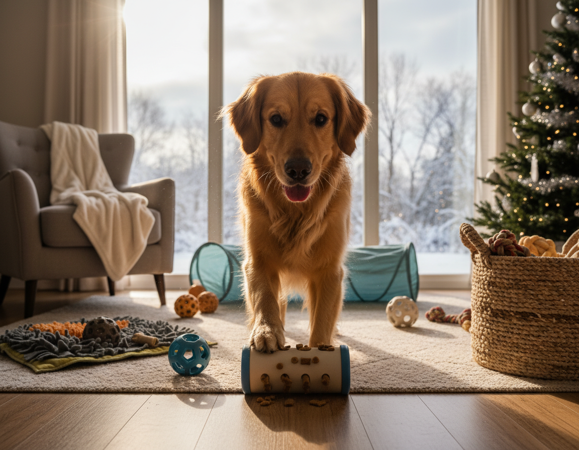 pies zima wskazówki na zmęczenie umysłowe