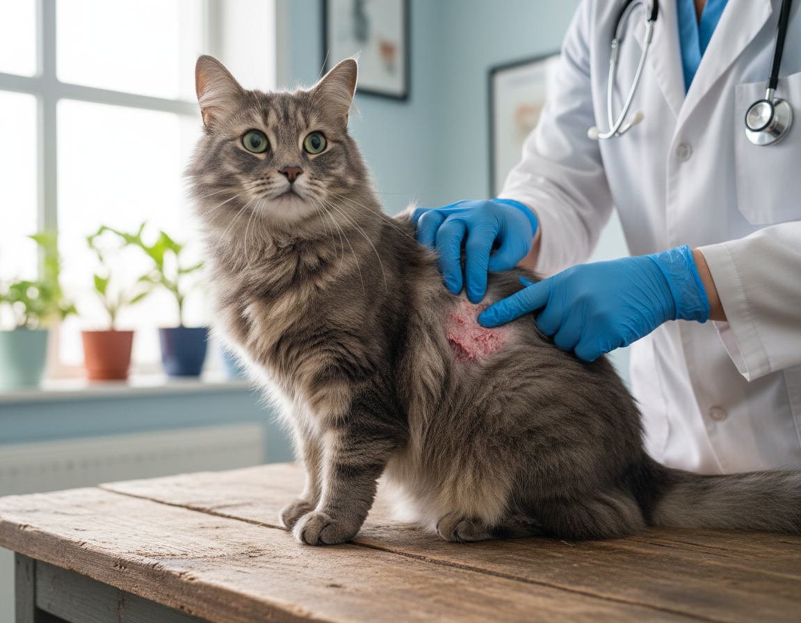podrażnienia skóry u kota spowodowane pogodą