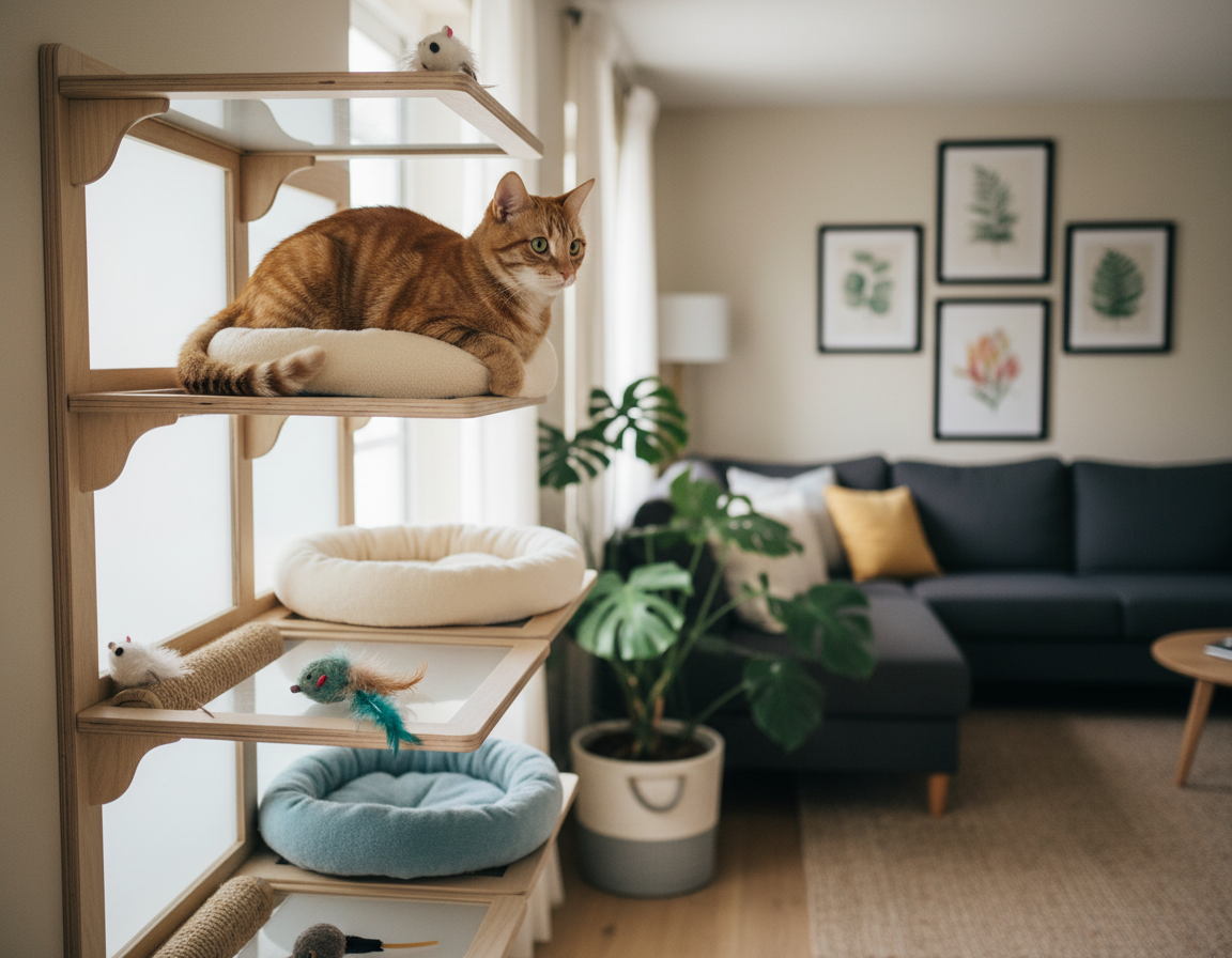 półki ścienne dla kota