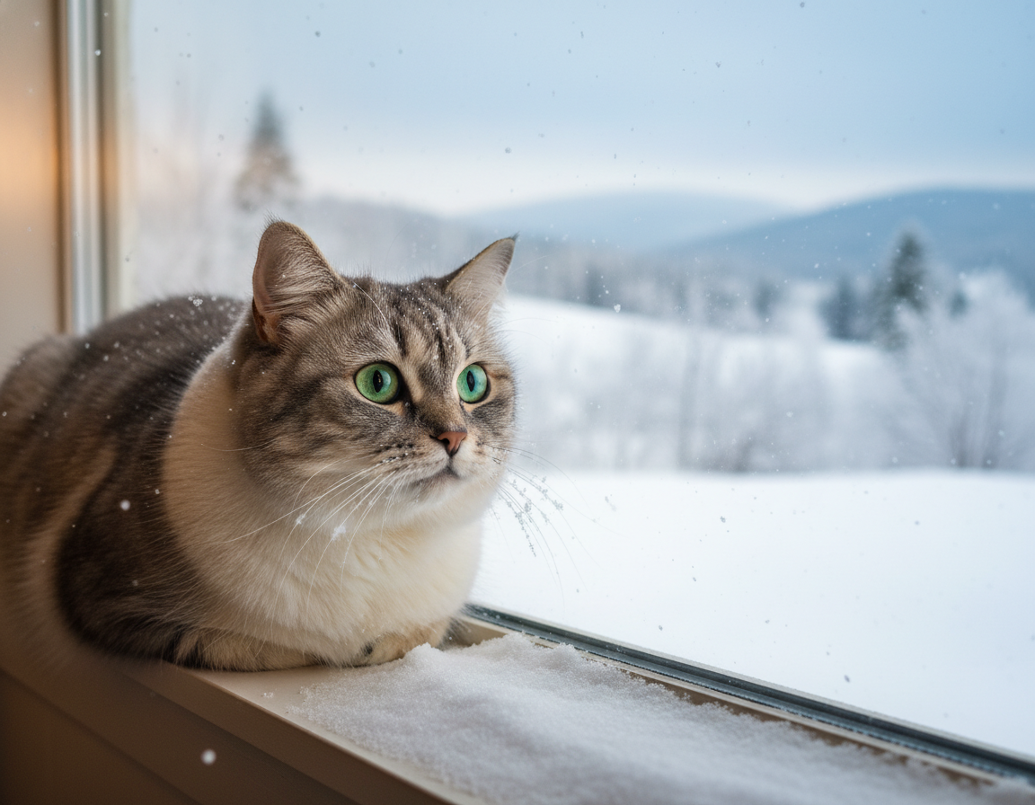 ryzyko przemarznięcia kota zimą