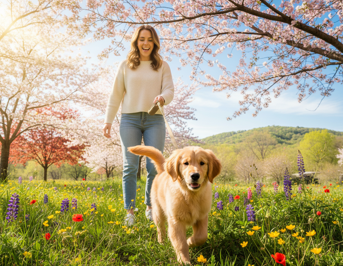 szczeniak wiosna pielęgnacja