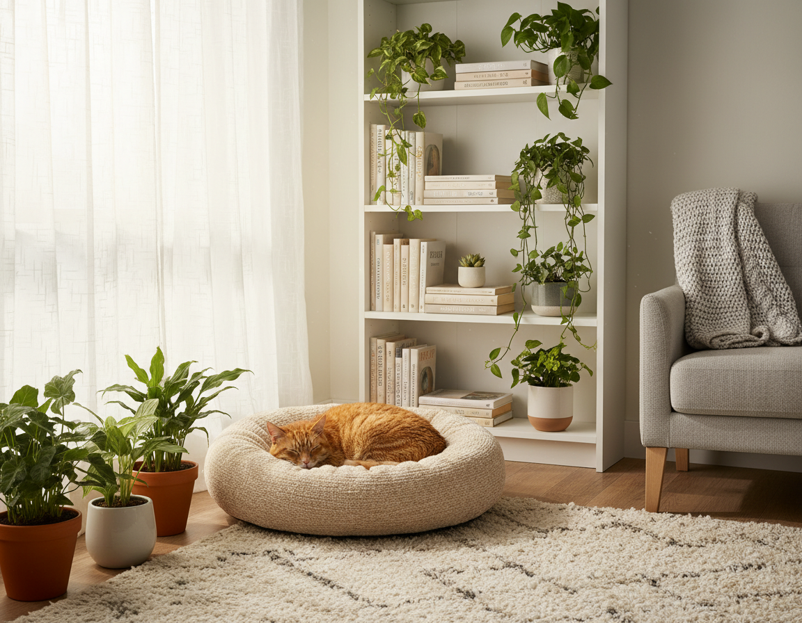 umiejscowienie legowiska dla kota