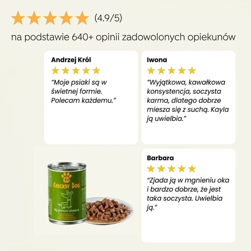 Mokra karma dla psów Ely z jagnięciną i wątróbką wołową – 415 g 6 Mokra karma dla psów Ely z jagnięciną i wątróbką wołową – 415 g - obrazek 6