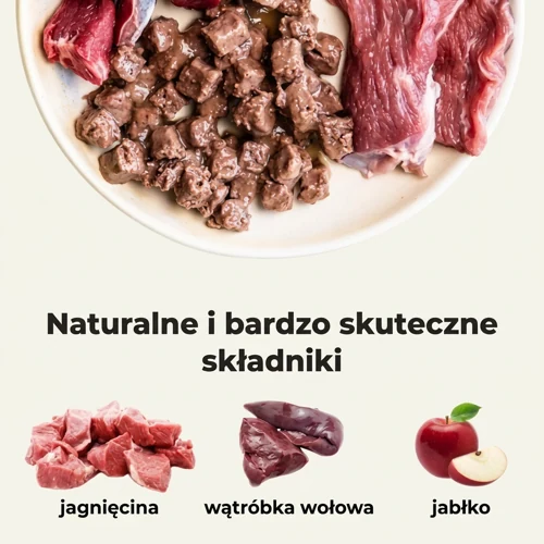 Mokra karma dla psów Ely z jagnięciną i wątróbką wołową – 415 g 2 Mokra karma dla psów Ely z jagnięciną i wątróbką wołową – 415 g - obrazek 2