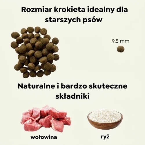 Hipoalergiczna sucha karma dla psów seniorów Oscar z wołowiną 2 Hipoalergiczna sucha karma dla psów seniorów Oscar z wołowiną - obrazek 2