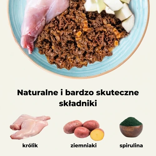 Hipoalergiczna mokra karma dla psów Ely z królikiem – 410 g 2 Hipoalergiczna mokra karma dla psów Ely z królikiem – 410 g - obrazek 2
