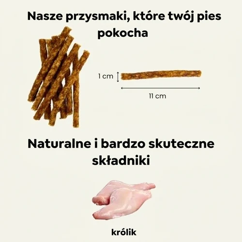 Hipoalergiczne przysmaki Meatlover w paluszkach z królikiem - 100 g 2 Hipoalergiczne przysmaki Meatlover w paluszkach z królikiem - 100 g - obrazek 2
